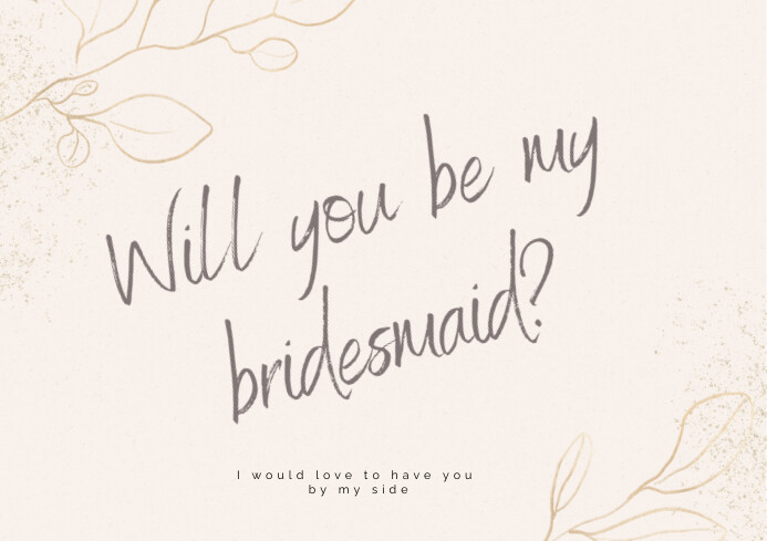 Bridesmaid wedding invitation Template | PosterMyWall