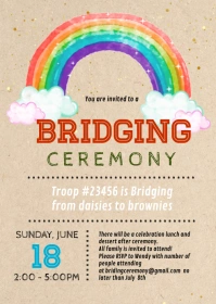 Bridging Ceremony invitation A6 template