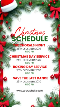Biały Christmas Event Schedule Instagram Reel Template