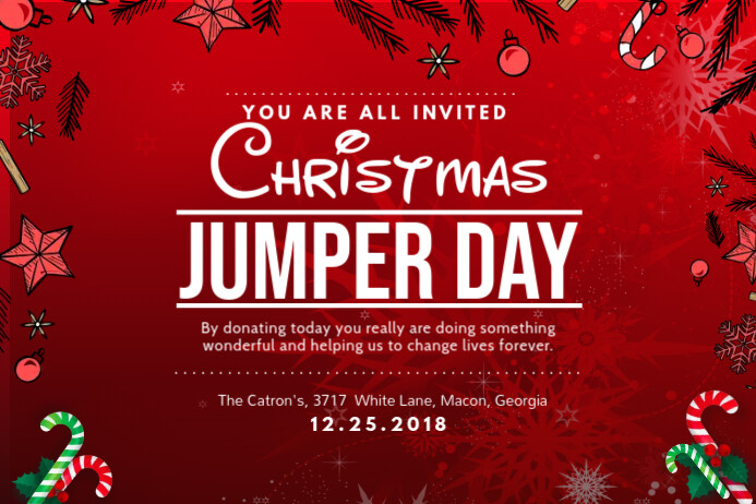 Bright Christmas Jumper Party Invite Poster Template  PosterMyWall