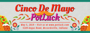 白色 Cinco de Mayo Facebook Cover Photo Template