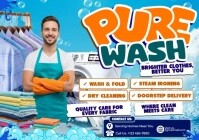 Bright Clothes, Fresh Everyday Care A4 template