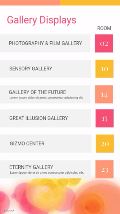 Bright Digital Signage Directory Template | PosterMyWall
