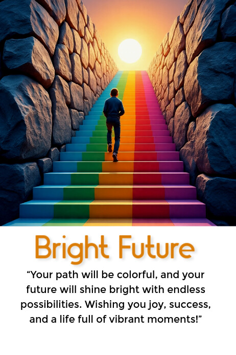 Bright future Poster template