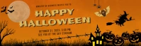 Bright orange Halloween Twitter header template
