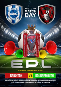 Brighton vs bournemouth A6 template