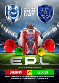 brighton vs everton A6 template