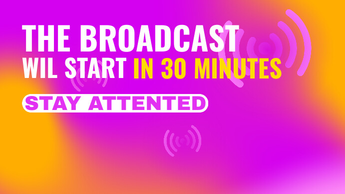 Broadcast youtube thumbnail template