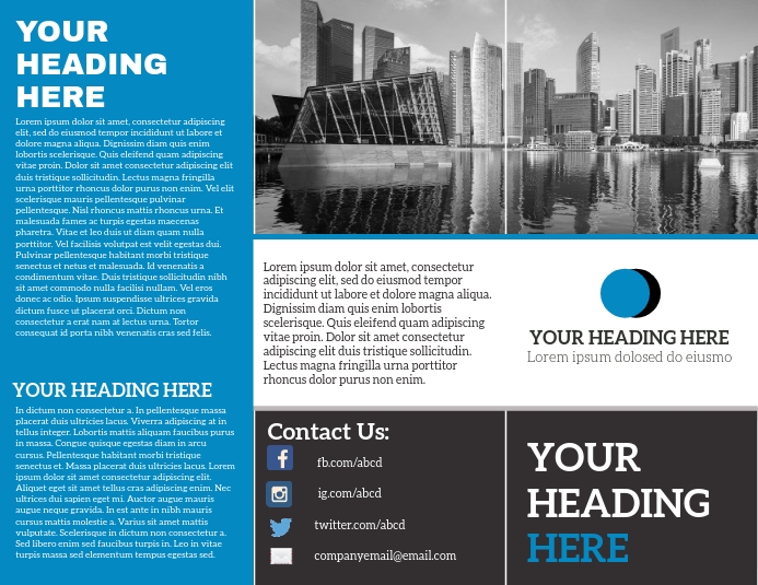 Brochure trifold Flyer (US Letter) template