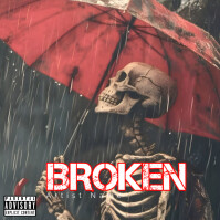 broken album cover template