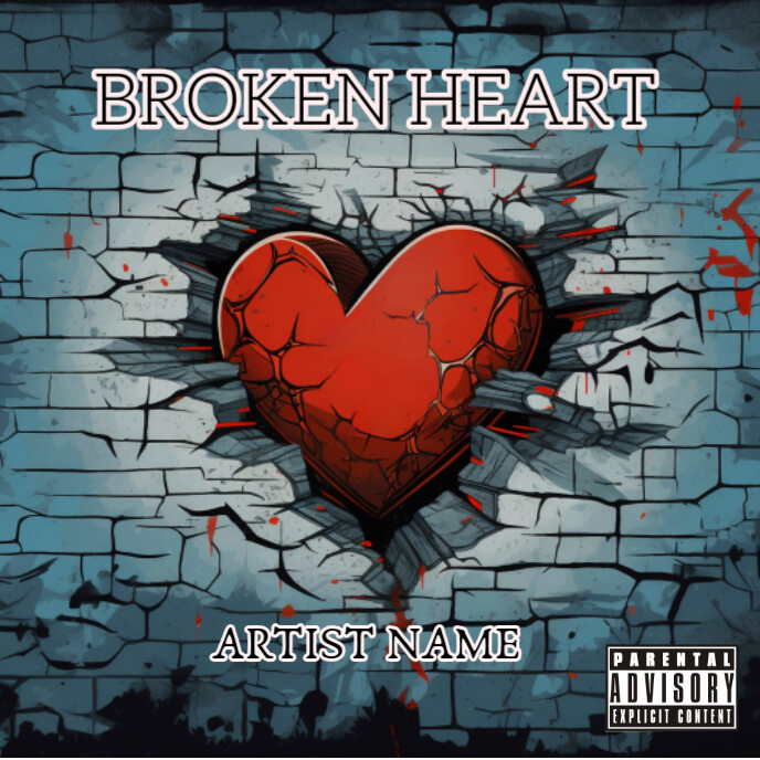 Broken Heart Album Cover Template PosterMyWall