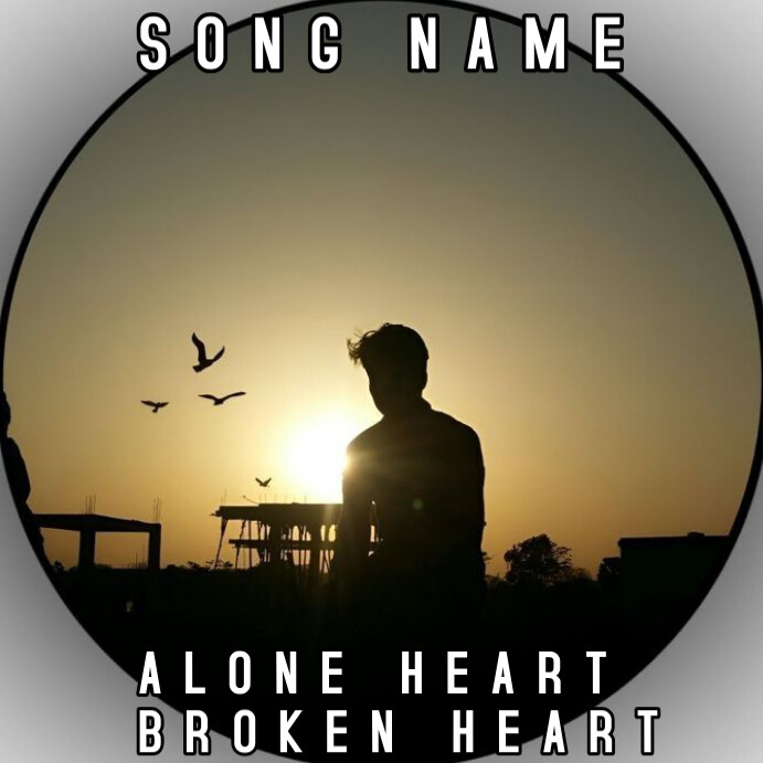 Broken heart Instagram Post template