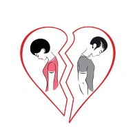 Broken Hearted Logo Logotyp template