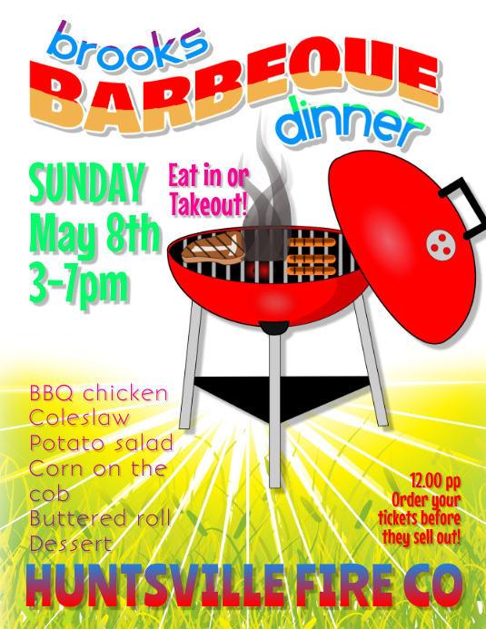 Brooks Barbeque Fundraiser flyer Template PosterMyWall