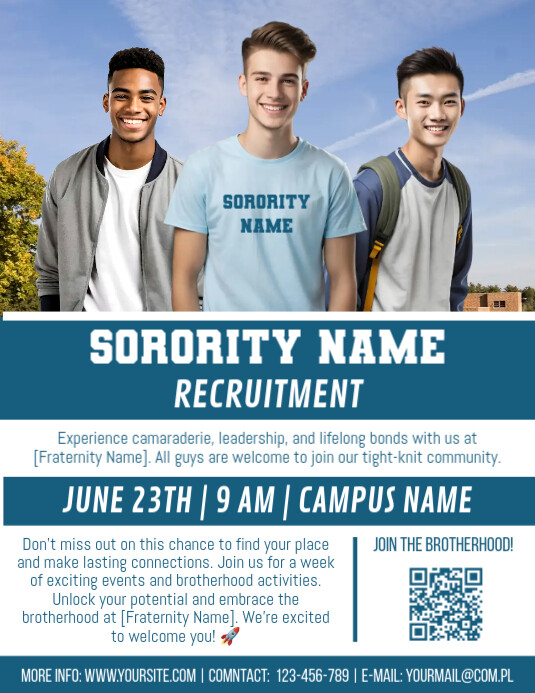 Brotherhood Sorority Flyer Template Printable Ithempulethi 