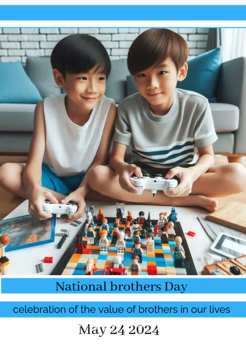 Brothers day A4 template