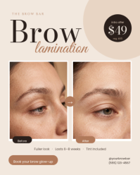 Blanco Brow Lamination Instagram Portrait Template