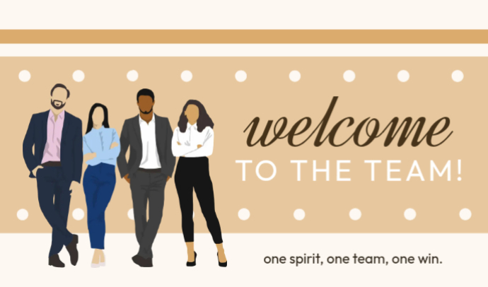 Brown Team Welcome Tags Template | PosterMyWall
