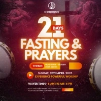 Brown 21 Days Of Fasting Instagram Post template