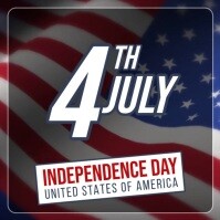 Brown 3d 4th Of July Pos Instagram template