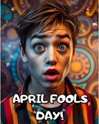 Brown 3d April Fools Day Instagram Portrait template