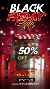 Brown 3d Black Friday Sale Instagram Story template