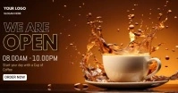 Brown 3d Cafe /  Facebook Shared Image template