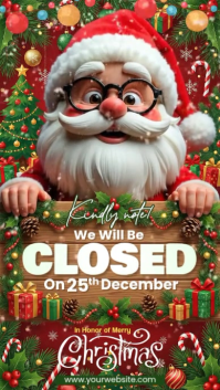 Brown 3d Christmas Closure Instagram Story template