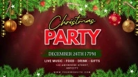 Brown 3d Christmas Party Pos Twitter template