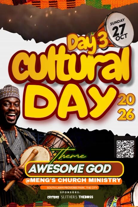 Plantilla de Brown 3d Cultural Day Event Poster | PosterMyWall