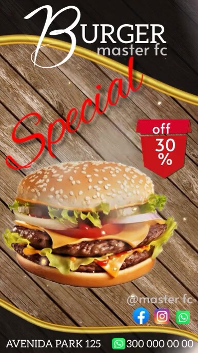 Brown 3d Flyer Restaurant Burger Hd 3d Reel D template