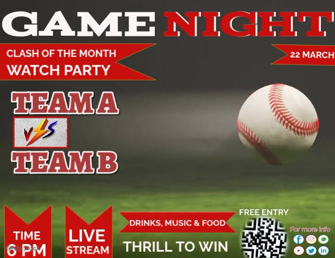 Brown 3d Game Night Flyer Poster Flyer (us Letter) template