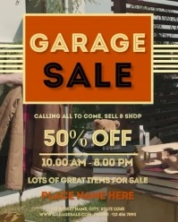 Brown 3d Garage Sale Instagram Portrait template