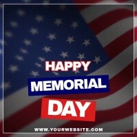 Brown 3d Happy Memorial Day Pos Instagram template