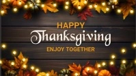 Brown 3d Happy Thanksgiving Blog Header Twitter Post template
