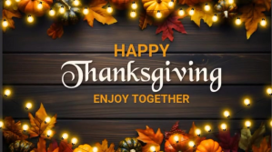 Brown 3d Happy Thanksgiving Blog Header Twitter Post template