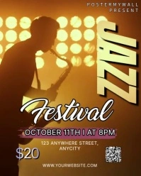 Brown 3d Jazz Festival Instagram Portrait template