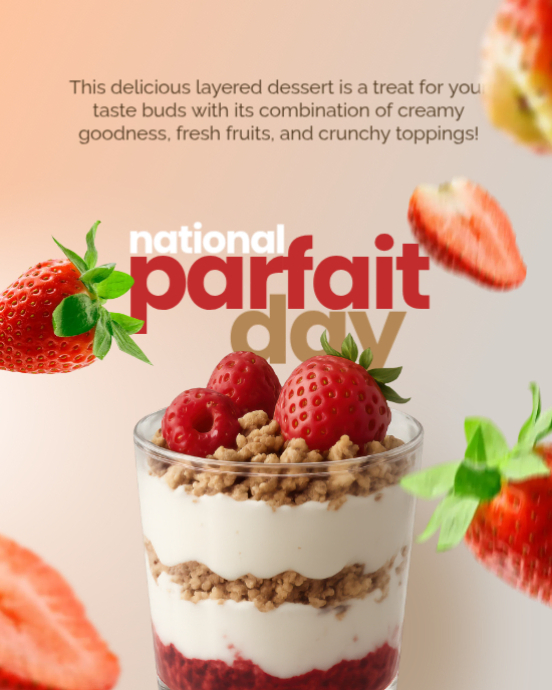Parfait Front Design Copy of Brown 3d Parfait Day Instagram Portrait | PosterMyWall