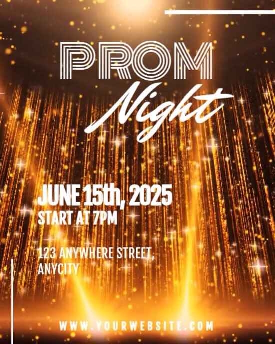 Plantilla de Brown 3d Prom Night Instagram Portrait | PosterMyWall