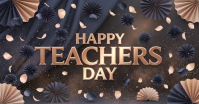 Brown Teacher's Day Celebration Gedeelde afbeelding op Facebook Template