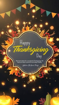 Brown 3d Thanksgiving Day Instagram Reel template