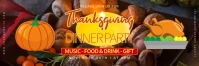 Brown 3d Thanksgiving Dinner Party Tajuk Twitter template