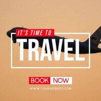 Brown 3d Time To Travel Pos Instagram template