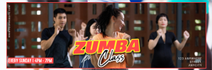Brown 3d Zumba Classes Tajuk Twitter template