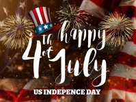 Brown 4th July Yard Sign 庭院招牌 template