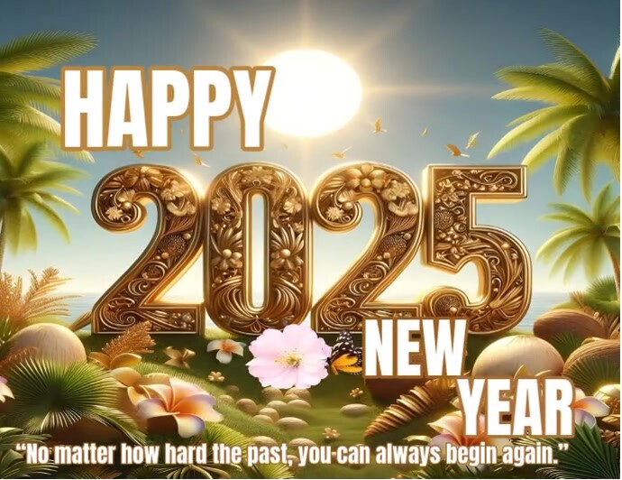 Brown Abstract Happy New Year Templte Flyer (us Letter) template