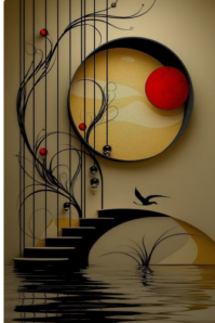 Brown Abstract Harmony In Motion  Poster Plakat template