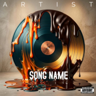 Brown Abstract Music Album Cover Album Cover Capa de álbum template