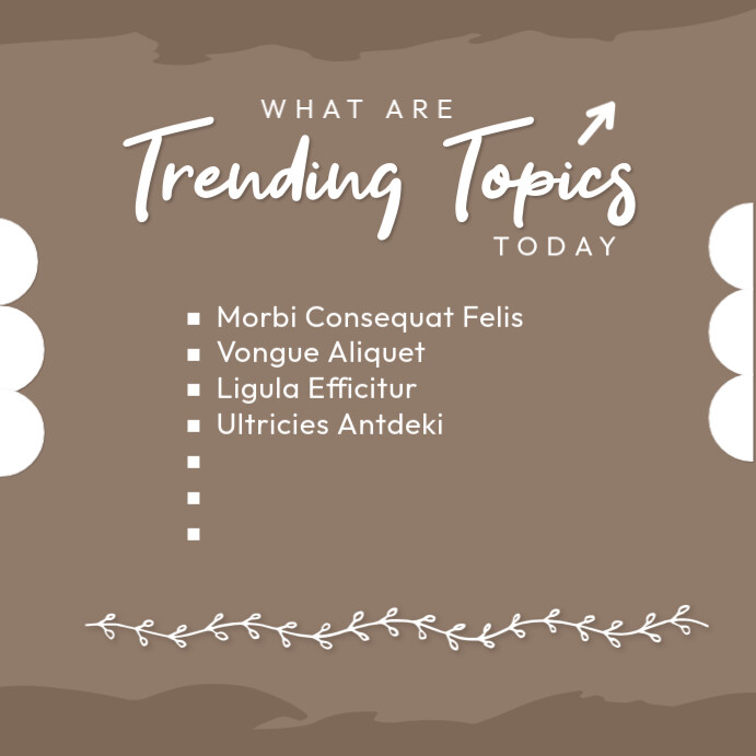 Brown Abstract What Are Trending Topics Today Instagram Post