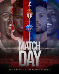 Brown Abstrak Soccer Match Day Instagram Portrait template